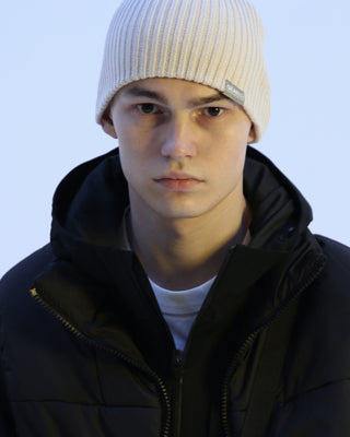 Classic fisherman beanie in a neutral color