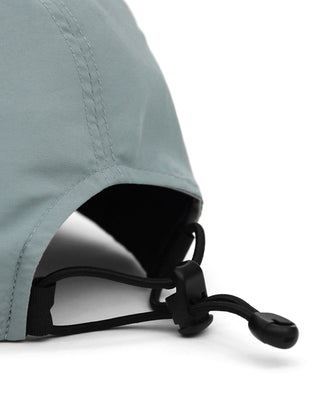 Close-up of adjustable strap on a baseball cap