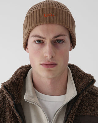 Loose fit beanie paired with casual wear