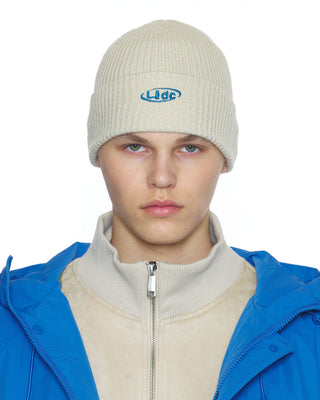 Fisherman style beanie on a model