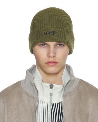 Fisherman style beanie on a model