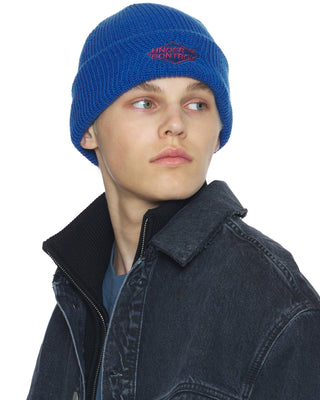 Trawler Beanie in a winter landscape