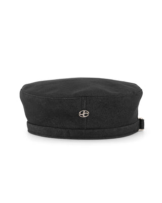 A traditional hunting cap with ear flaps in a neutral tone.