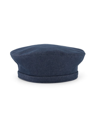 A stylish beret in a classic black color.